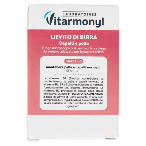 Laboratoires Vitarmonyl Lievito di Birra + Vitamine del Gruppo B Capelli e pelle 60 Compresse 39 g