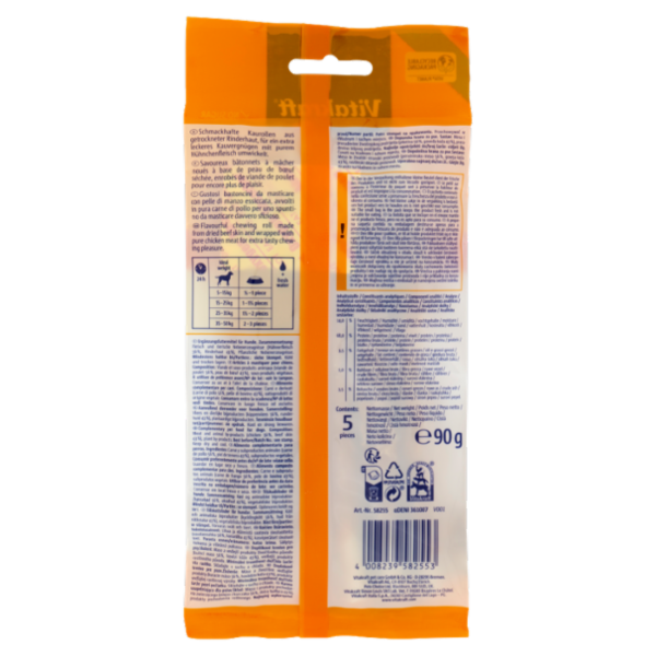 Vitakraft Delicious Chews Bastoncini da Masticare per Coccolarsi 5 pezzi 90 g