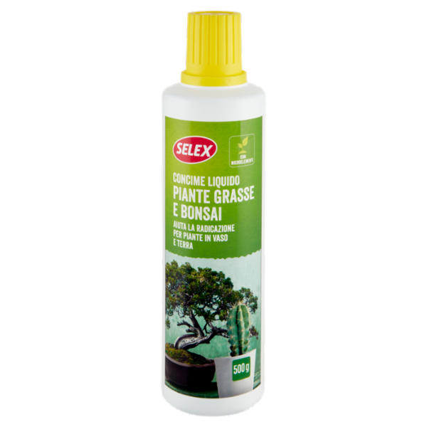 Selex Concime Liquido per Piante Grasse, Cactus e Bonsai 500 g