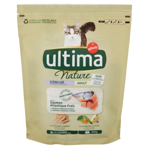 Ultima Nature Cat Sterilizzati Adult con Salmone Fresco 400 g