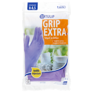 Tulip Grip Extra Guanti Felpati In Lattice Misura 8-8,5 1 Paio