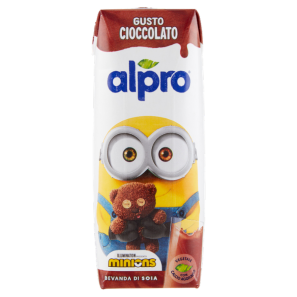ALPRO Minions, Bevanda Vegetale, Soia Gusto Cioccolato, No Lattosio, Basso in Grassi Saturi, 250 ml