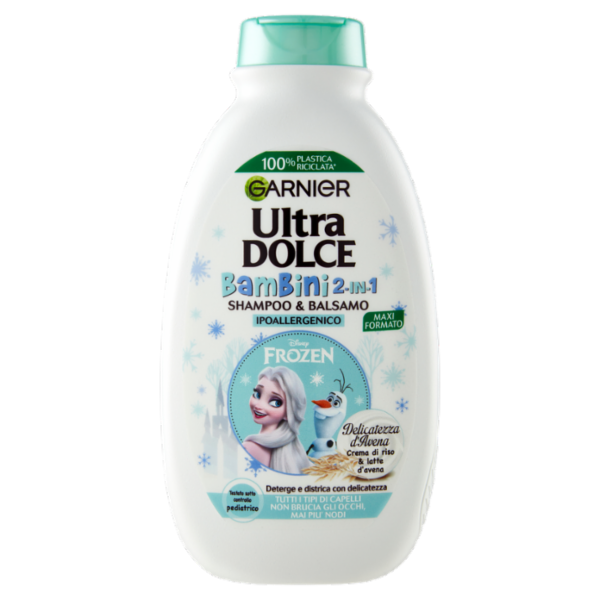 Garnier Shampoo 2in1 Ultra Dolce Delicatezza d'Avena 2in1 Kids, Per Capelli e Cute Delicati, 300 ml