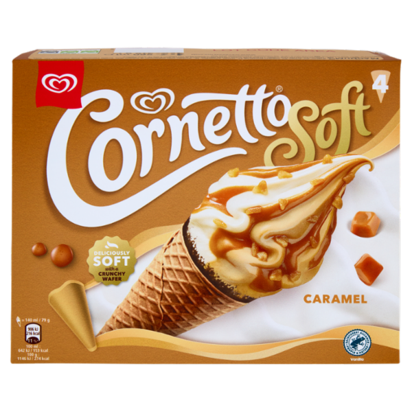 Cornetto Soft Caramel 4 x 79 g