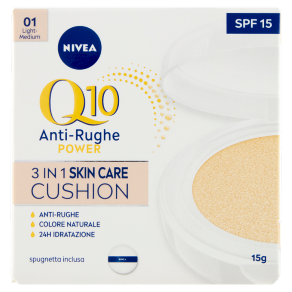 Nivea Q10 Power Anti-Rughe 3in1 Skin Care Cushion 01 Light-Medium 15 g