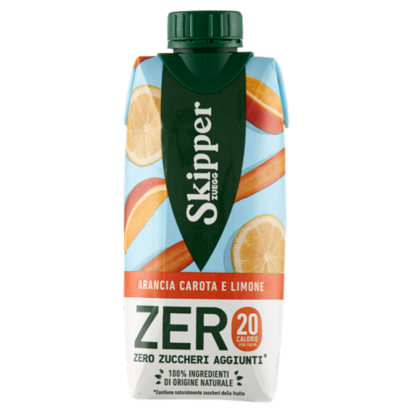 Zuegg Skipper Zero Arancia Carota e Limone Zero Zuccheri Aggiunti* 330 ml