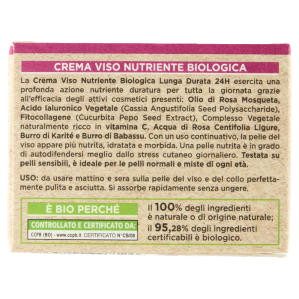 I Provenzali Bio Crema Viso Biologica Rosa Mosqueta 50 mL