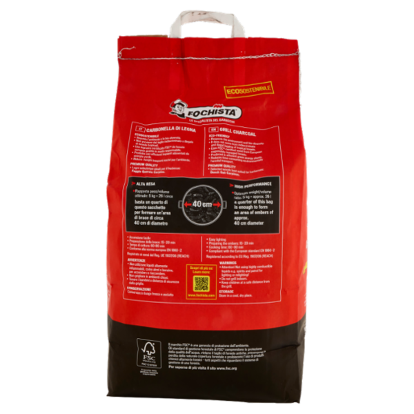 Fochista Carbonella di Legna Premium Quality 5 kg