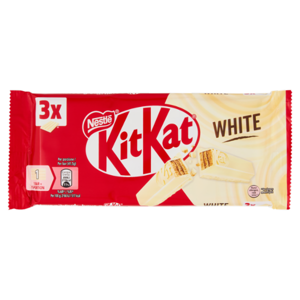 KITKAT White Wafer con copertura Bianca 3 Snack da 41,5g