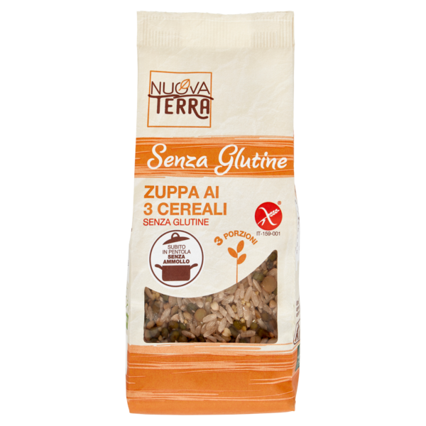 Nuova Terra Senza Glutine Zuppa ai 3 Cereali Senza Glutine 200 g