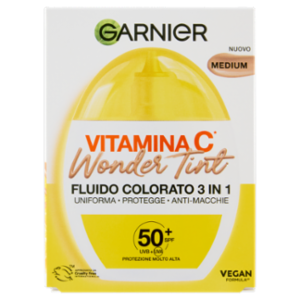 Garnier Vitamina C* Wonder Tint Fluido Colorato 3 In 1 SPF 50+ Medium 40 Ml