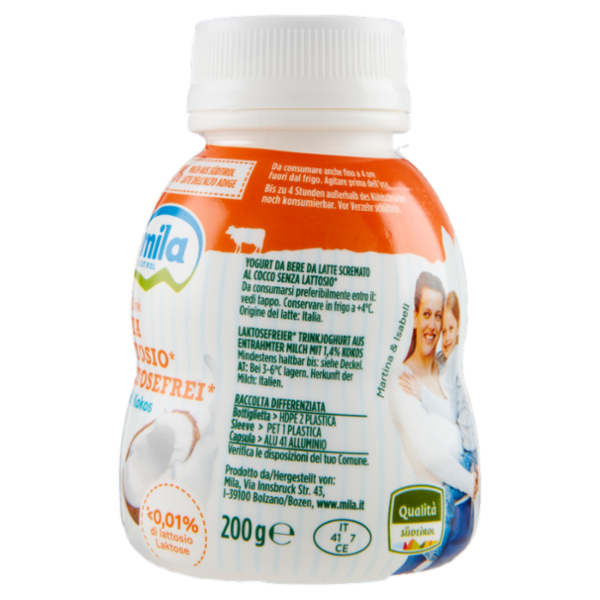 mila Yogurt Drink Senza Lattosio* Cocco 200 g