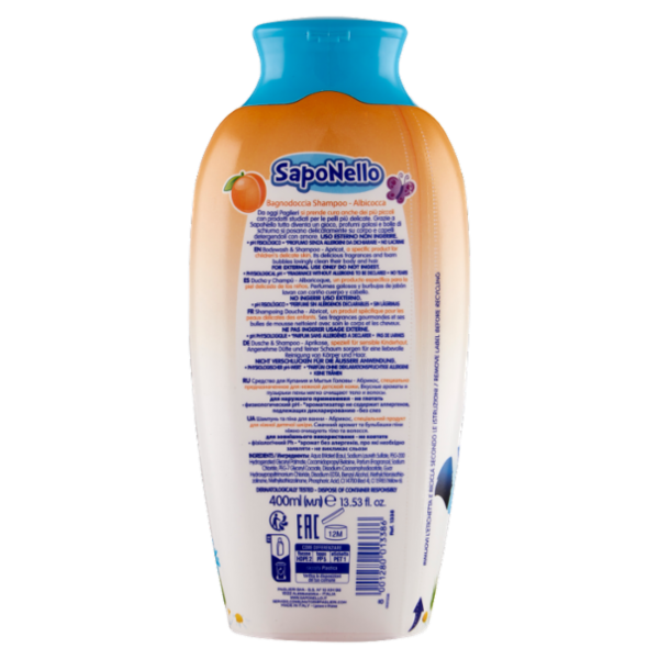 SapoNello Bagnodoccia Shampoo albicocca 400 ml