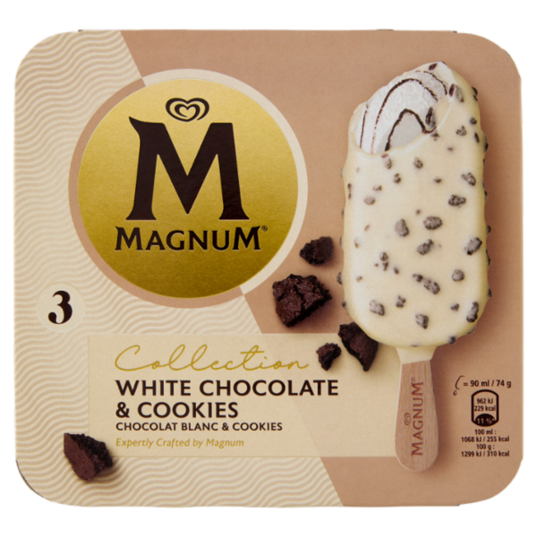 Magnum Collection White Chocolate & Cookies 3 gelati 222 g