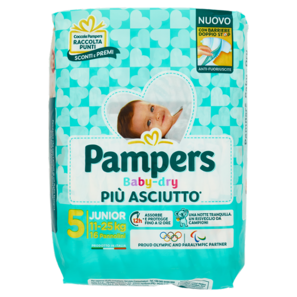 Pampers Baby-dry Junior 16 pz