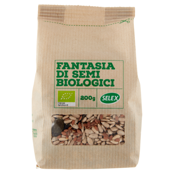 Selex Mix Fantasia di Semi di Lino, Girasole e Zucca Biologici 200 g