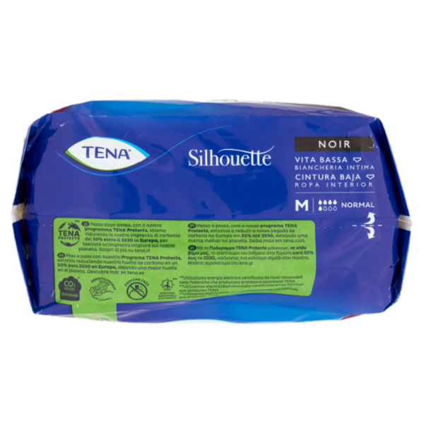 Tena Silhouette Vita Bassa Biancheria Intima Normal M Noir 10 pz