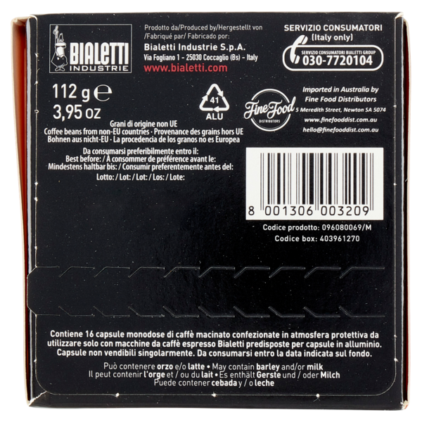 Bialetti Caffè d'Italia Espresso Bar Torino 16 Capsule 112 g