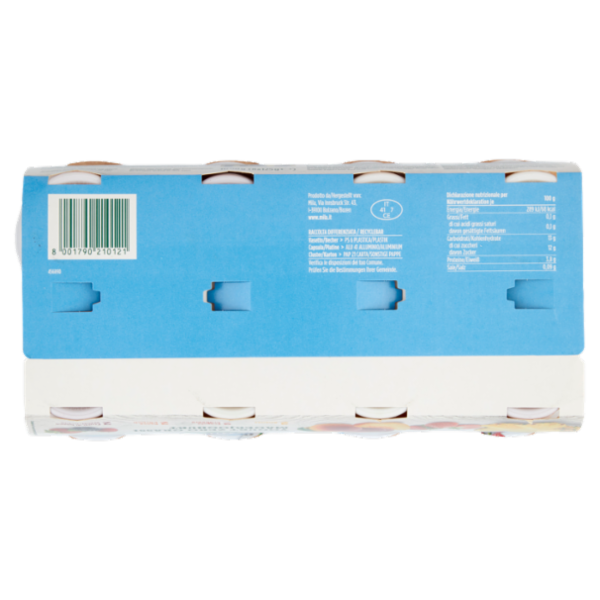 mila Yogurt Zero Grassi 2 Ananas - 2 Fragola - 2 Pesca - 2 Frutti di Bosco 8 x 125 g