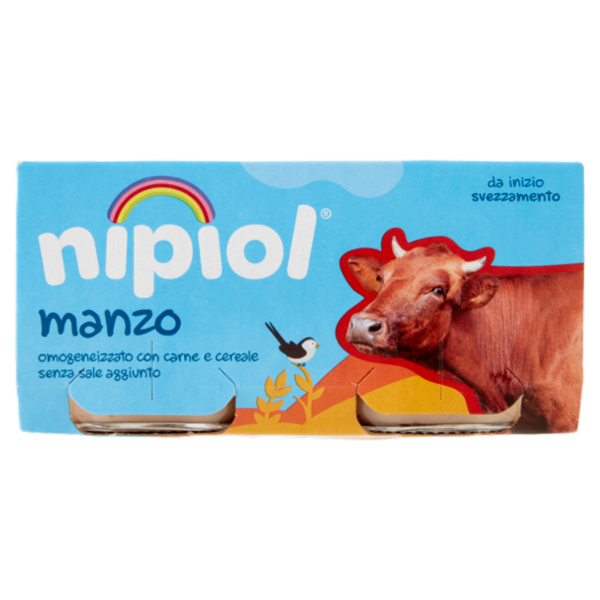 nipiol manzo omogeneizzato con carne e cereale 2 x 80 g