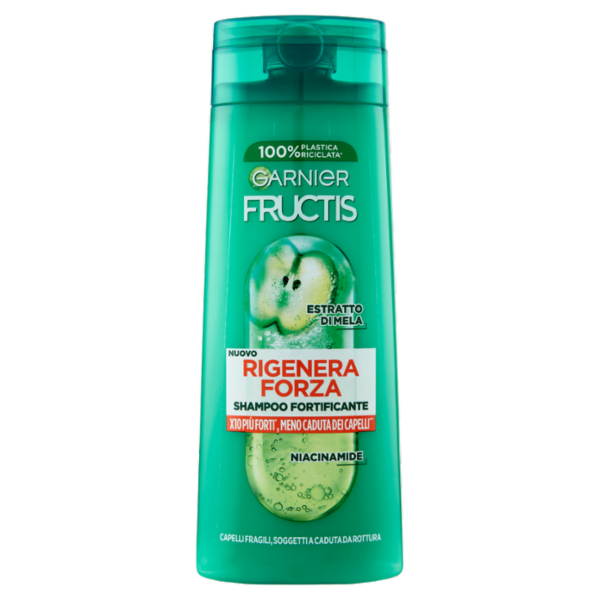 Garnier Fructis Shampoo Rigenera Forza, shampoo fortificante per capelli fragili, 250 ml