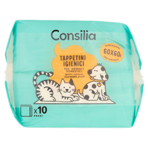 Consilia Tappetini Antiodore per Animali 60X60 cm 10 pezzi
