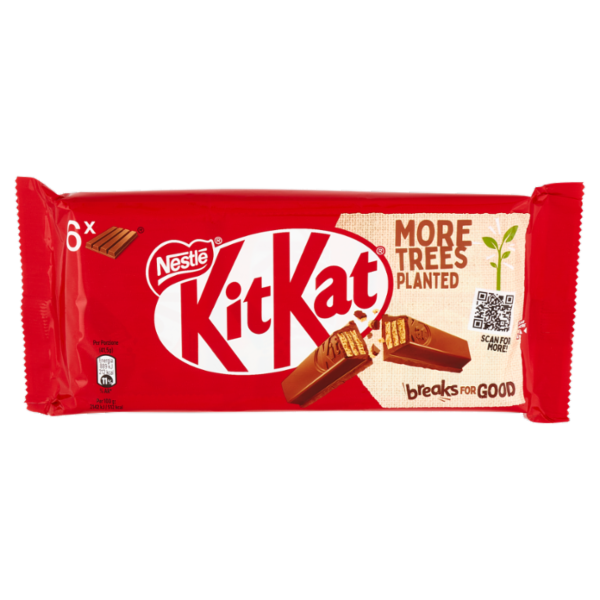 KITKAT Original Wafer ricoperto di Cioccolato al Latte 6 snack da 41,5g