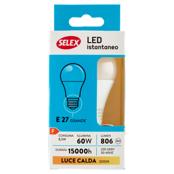 Selex Lampadina Led Goccia E27 9W Luce Calda