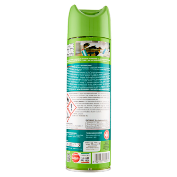 Zig Zag Insetticida Aerosol Profumato Eucaliptolo e Mentolo Mosche, Zanzare Insetti Volanti 500 ml