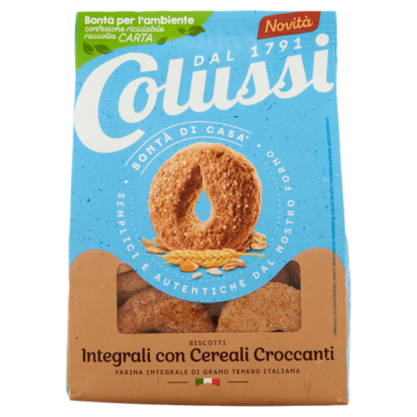 Colussi Biscotti Integrali con Cereali Croccanti 300 g