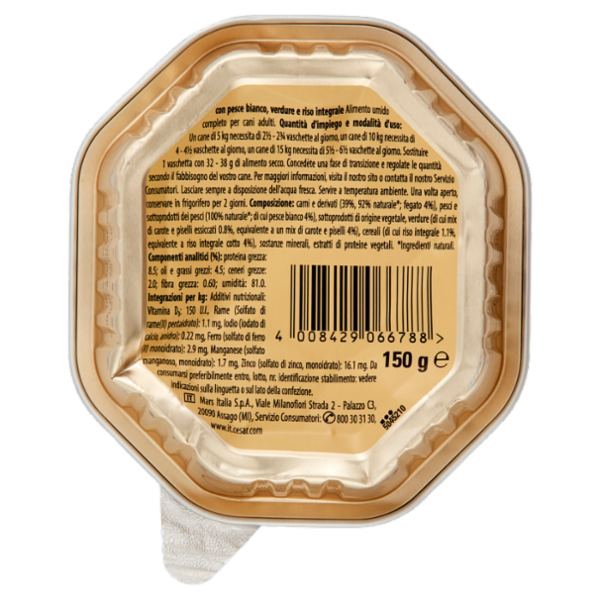 Cesar scelta dello chef con Pesce Bianco, Verdure e Riso Integrale 150 g