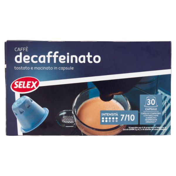 Selex Caffé in Capsule Decaffeinato Compatibili Nespresso 30 pezzi