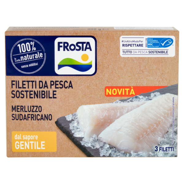 Frosta Filetti da Pesca Sostenibile Merluzzo Sudafricano 3 Filetti 300 g