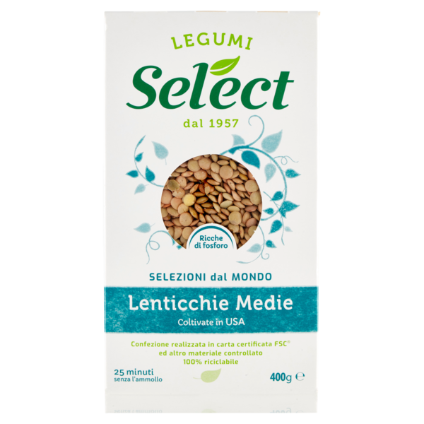 Select Selezioni dal Mondo Lenticchie Medie 400 g