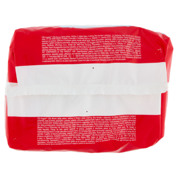 Huggies Little Movers Pannolini 6 15-30 Kg 14 pz