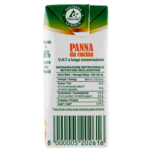 treValli Panna da cucina 200 ml