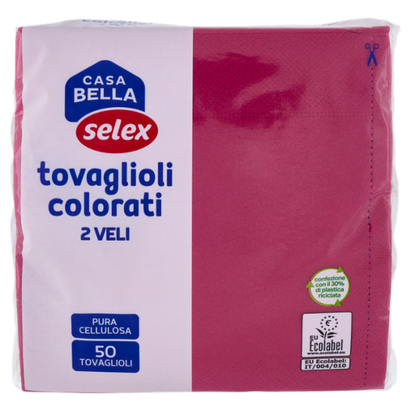 Selex Casa Bella Tovaglioli 2 Veli 33x33 cm Bordeaux 50 pezzi