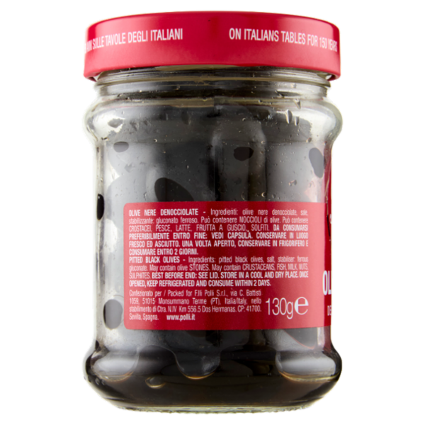 Polli Olive Nere Denocciolate 130 g