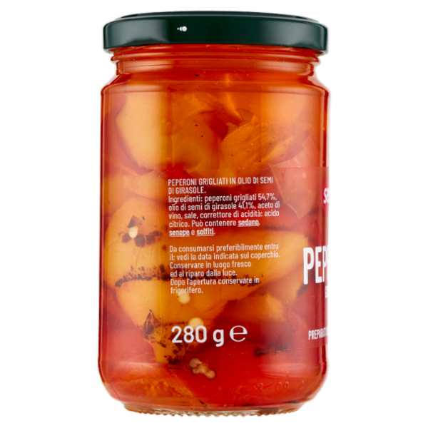 Selex Peperoni Grigliati in Olio di Semi di Girasole 280 g