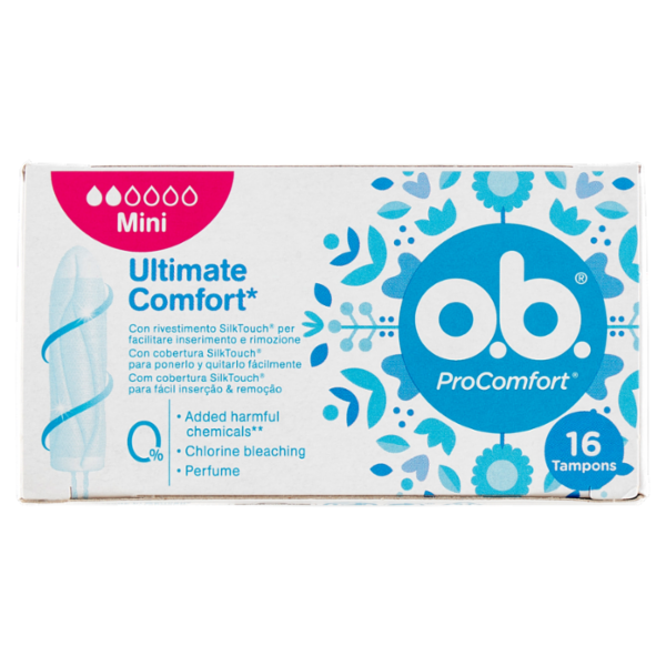 o.b. ProComfort Ultimate Comfort* Mini Tampons 16 pz