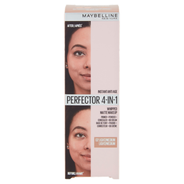Maybelline New York Fondotinta Perfezionante Instant Perfector, 4 Prodotti in 1, Light Medium, 30 ml
