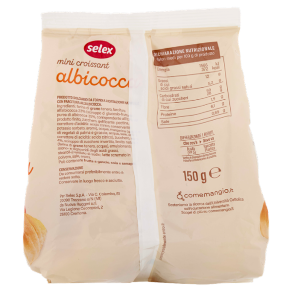 Selex Mini Croissant all'Albicocca 150 g