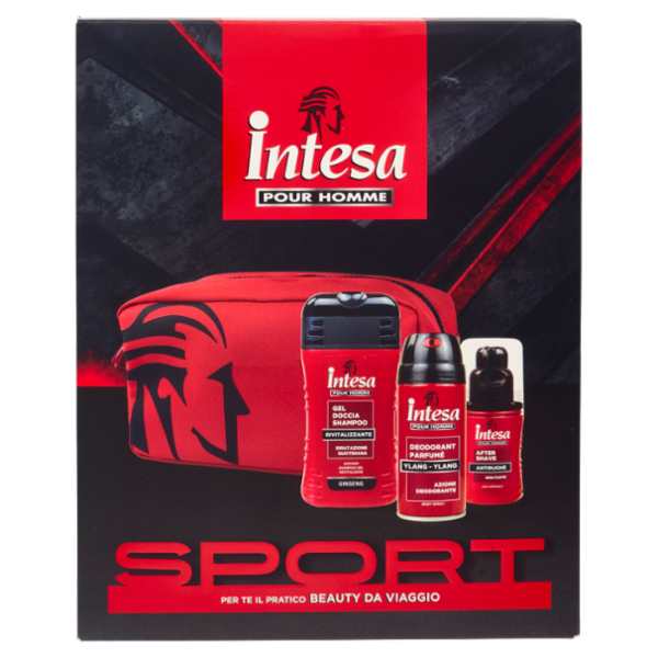 Intesa Pour Homme Sport Gel Doccia Shampoo 250mL + Deodorante Ylang Ylang 150mL + After Shave 100mL