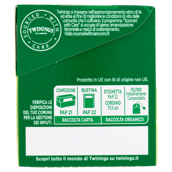 Twinings Pure Green Tea Tè Verde Antiossidante 25 filtri The 50 g