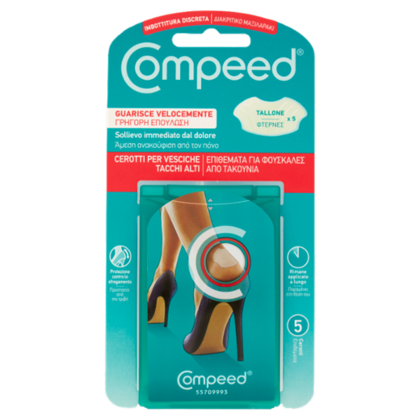 Compeed Cerotti per Vesciche Tacchi Alti Tallone 5 pz