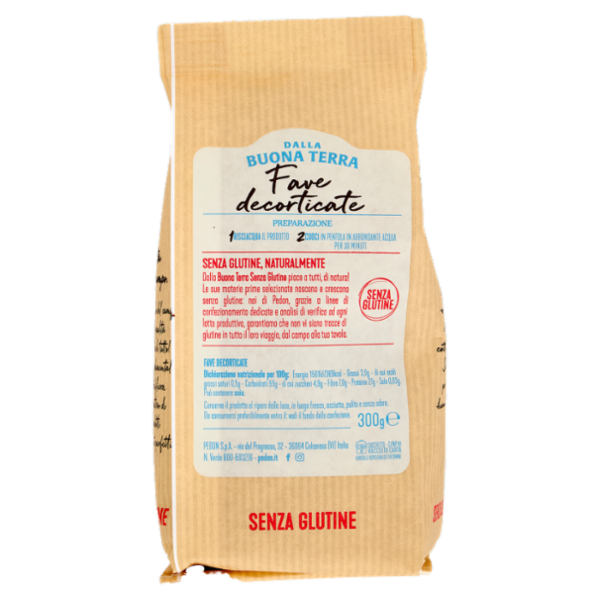 Dalla Buona Terra pedon Senza Glutine Fave decorticate 300 g