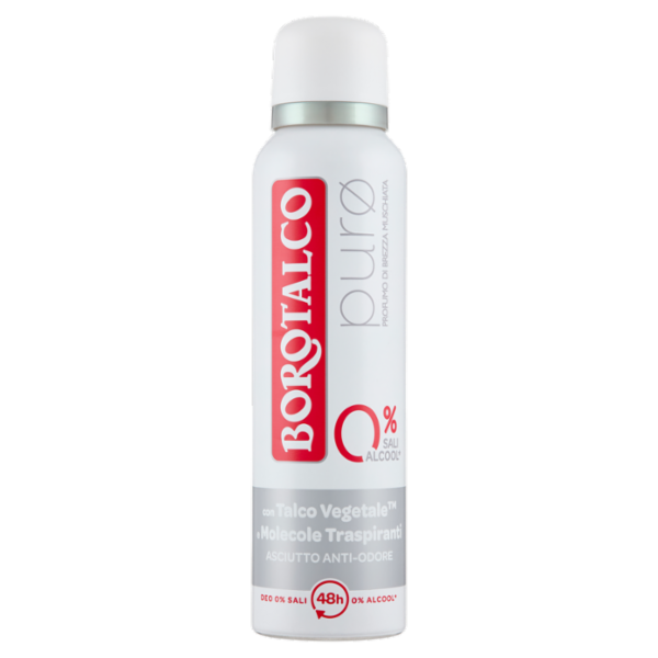 Borotalco purø Profumo di Brezza Muschiata Deo 0% Sali 150 ml