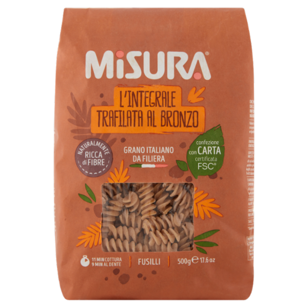 Misura L'Integrale Trafilata al Bronzo Fusilli 500 g