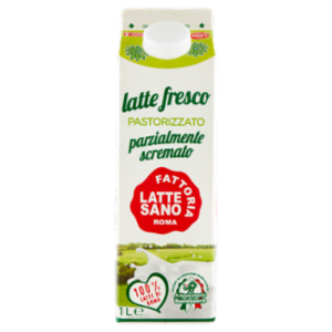 Fattoria Latte Sano Latte Fresco Pastorizzato Parzialmente Scremato 1 L