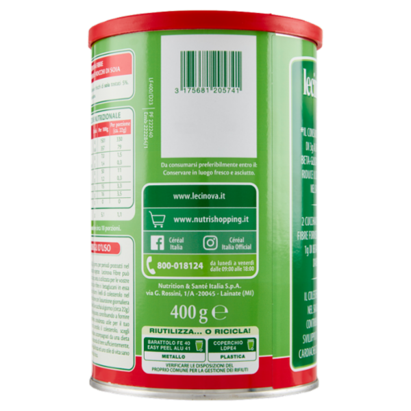 Céréal Linea colesterolo Lecinova Fibre, riduce il colesterolo con betaglucano di avena - 400g